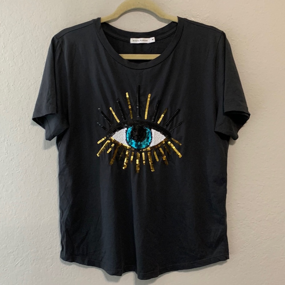 South Parade Evil Eye Sequin Tee Shirt